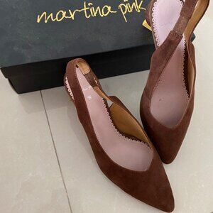 Ladies heels shoes - Martina pink brown